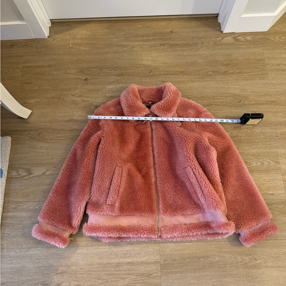 Sanctuary Pink Faux Fur Welt Pocket Jacket - Picture 11 of 11
